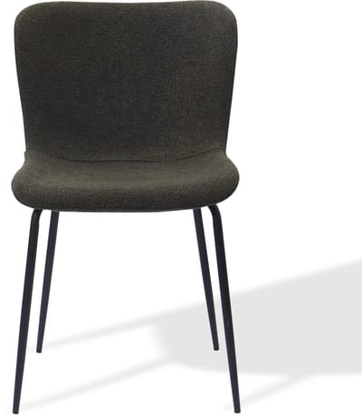 Wishdor - Eetkamerstoelen Set Van 2 - Hoge Ronde Rugleuning En Ergonomische Lendensteun - Modern Ontwerp Voor Eetkamer Of Werkkamer - Stoffen Bekleding Met Metalen Poten En Schuimvulling - Groen
