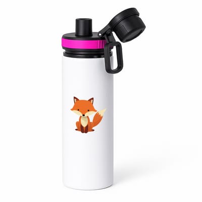 Hacebo® - Vossen waterfles met draaidop roze - Katten - Dieren liefhebbers - Dierentuin - katachtigen - water fles - 850ML