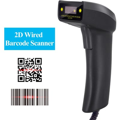 2D Draadloze BT + 2.4G Barcodescanner Handheld USB Bedraad 1D Barcodelezer Handmatige trigger 640*480 2D USB