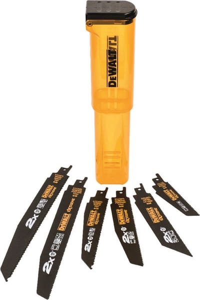 DeWalt DT2440L 6 delige Reciprozaagbladen set in koker - Hout/Metaal/Hout met spijkers