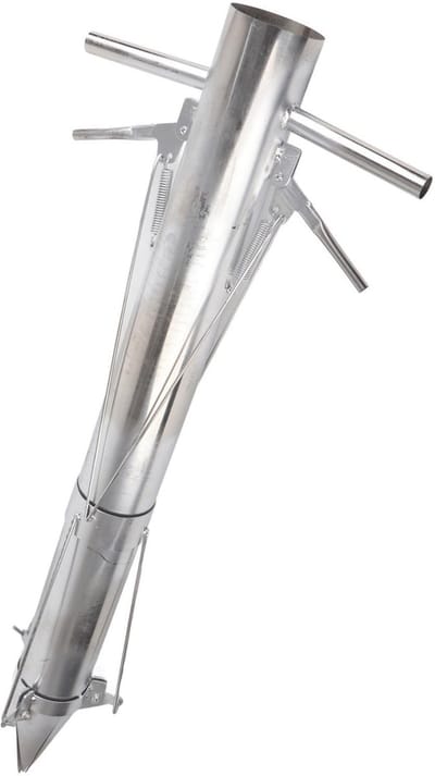 Dailygoods- Zaailingtransplanter RVS - Handmatige Plant Transplanter - Tuin Transplantatietool - Dubbel Handvat - Geschikt voor Zachte Grond - Lengte 87 cm - Plantenplanter