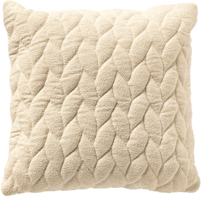 Dutch Decor MADDY - kussenhoes 45x45 cm - vlechtpatroon - Whisper White - wit - met rits - zonder binnenkussen