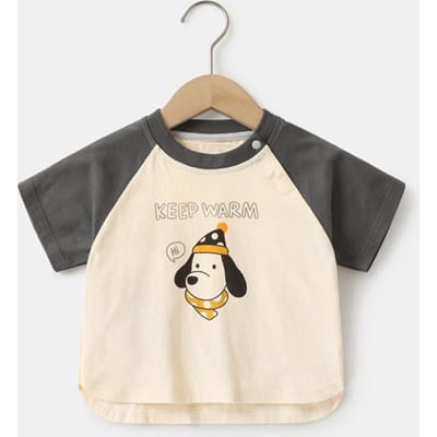 Babykleding Casual T-shirts met korte mouwen Zomerkleding Jongens Meisjes Baby Kinderen Kinderen Zomer Tops met halve mouwen 120cm gray