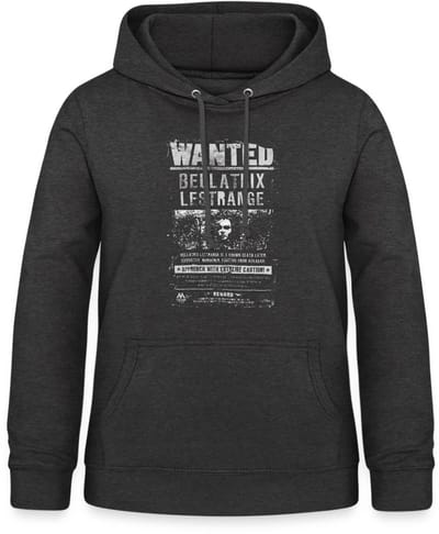 Harry Potter Bellatrix Lestrange Wanted Poster Hoodie Dames