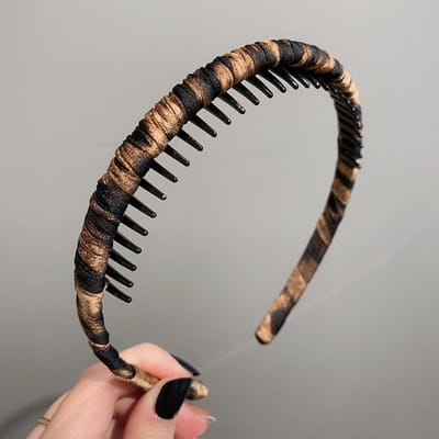 Nieuwe Mode Hoofdbanden Antislip Haarhoepel Met Tanden Haar Elastiekje Hoofddeksel Haarbanden Voor Vrouwen Meisjes Haaraccessoires black