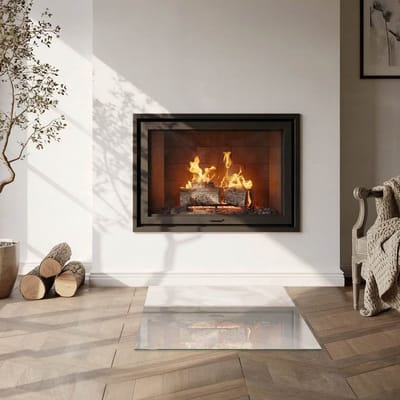Coloray Vloerplaat Houtkachel - Vloerplaat Openhaard - 60 cm x 60 cm - Houtkachel Accessoires - Romig Vloerplaat Kachel - Onderplaat Voor Houtkachel - Plaat voor Onder Houtkachel - Open Haard Accessoires - Verwarmingsaccessoires
