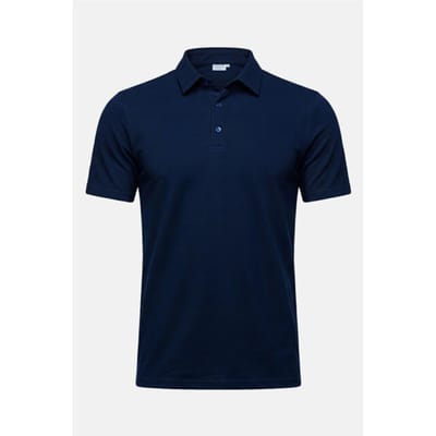 Vercate - Heren Polo - Japanese Knitted - Piqué Katoen - Slim Fit - Poloshirt met Korte Mouwen - Navy / Donkerblauw - Maat: S