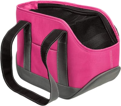 Honden draagtas - Reistas huisdier - Veilig vervoer - Zeer vormvast - 37 x 21 cm - Roze grijs