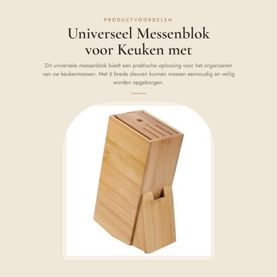 Dailygoods- Messenblok 6-slots - Messenhouder - Organizer - Natuurlijke materialen - Milieuvriendelijk - Schuine gleufranden - Meshouder