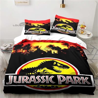 Jurassic Park Beddengoed Dinosaurussen Eenpersoons Beddengoedset 3-delige Dekbedset Bed Dekbedovertrek Tweepersoons King Dekbedovertrek Hometextiel 70x133cm 2pcs