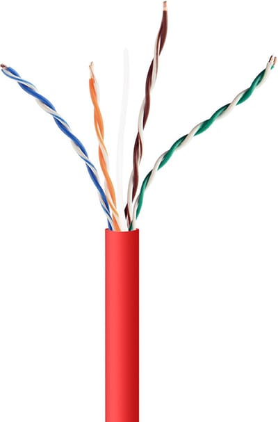 UTP Cat5E kabel (CCA) stug 305 meter - Rood