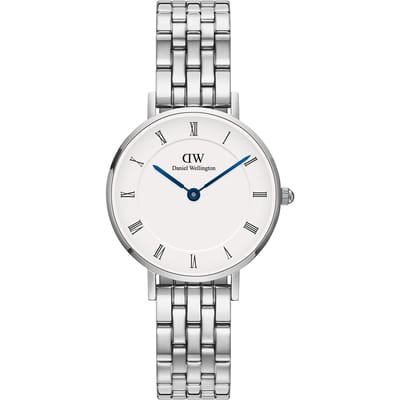 Daniel Wellington DW Watch Petite Roman Numerals 5-Link Silver 28mm