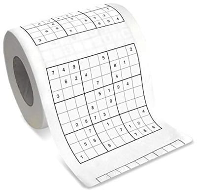 Sudoku Toiletpapier - Puzzel WC Papier - Ontspanning Thuis - Sudoku Print - 200 Vellen - Wit