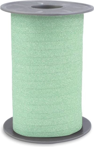 Krullint Glitter Mintgroen – Cadeaulint - 10mm