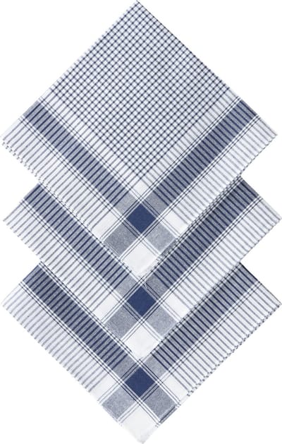 D&L Heren Zakdoeken - Blauw - 12 Stuks - Katoen