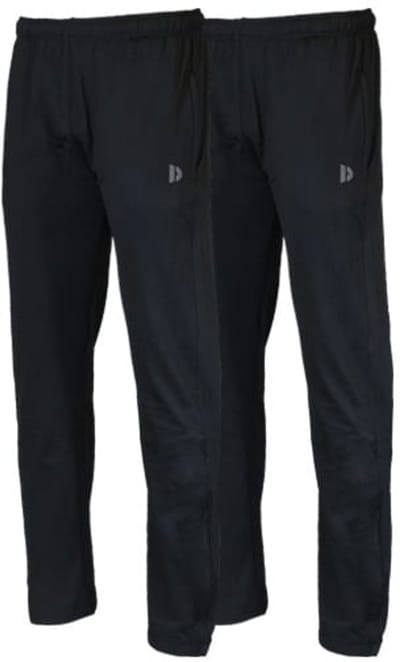 2-Pack Donnay - Power stretch trainingsbroek (Anton) - Sportbroek - Heren - Black (020) - maat S
