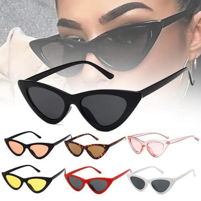 Fashion Vrouwen Cat Eye Zonnebril Dames Vintage Retro Kleine Vrouwelijke Leuke Trending Zonnebril Uv Schaduw Zonnebril Dames