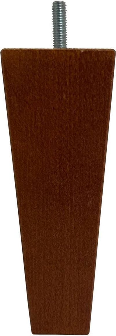 Meubelpoot bruin taps 5,5 bij 5,5 cm en hoogte 16 cm van massief hout (M8) - Set van 4 stuks