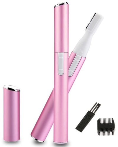 carmdering - Elektrische Wenkbrauw Trimmer | Precisietrimmer | Gezichtstrimmer I Wenkbrauw Epilator | Gezichtsepilator | Gezicht Ontharing | Trimmer I Roze