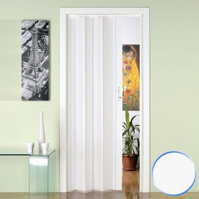Dailygoods- Vouwdeur met stijf verbindingsstuk - PVC - 88,5 x 214 cm - Stabiliteit - Slagvast - Uniek profiel - Deuren