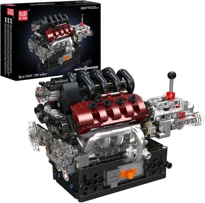 Mouldking 10227 - V8 Motorblok - Bestuurbaar - Bouwset - RC - Past op bekende merken - 787 onderdelen