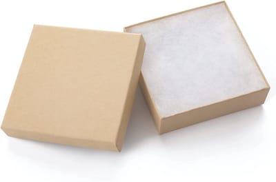 96-Pack Kleine Sieradendoosjes Karton voor Oorbellen en Kettingen - Bruine Geschenkdoosjes met Binnenkussen