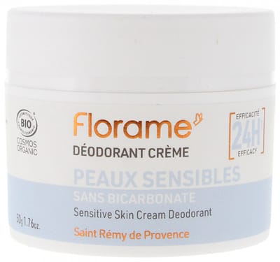 Florame 24H Deodorant Crème Bio Gevoelige Huid 50 g