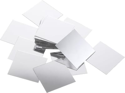 Kleine vierkante zelfklevende spiegels, 50 stuks van 5x5 cm voor knutselen, mozaïek en wanddecoratie in de badkamer