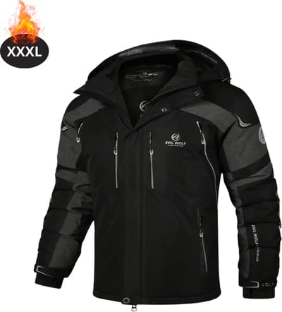 Livano Skipak - SkiBroek - Skijas - Ski Suit - Wintersport - Heren - Winter - Warm Fleece - Zwart - Maat XXXL