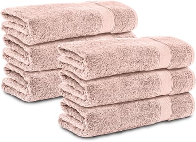 Komfortec Handdoeken - Handdoeken 50 x 100 cm - set van 6 - 100% Katoen – Handdoeken set - Zacht - Roze