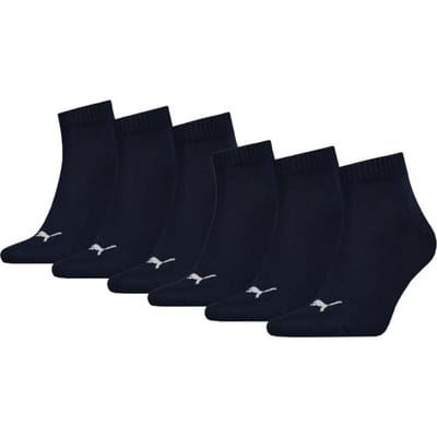 Puma Quarter Sokken Plain 6-pack Navy-35/38