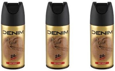 Denim Deo Spray Gold - 3 x 150 ml