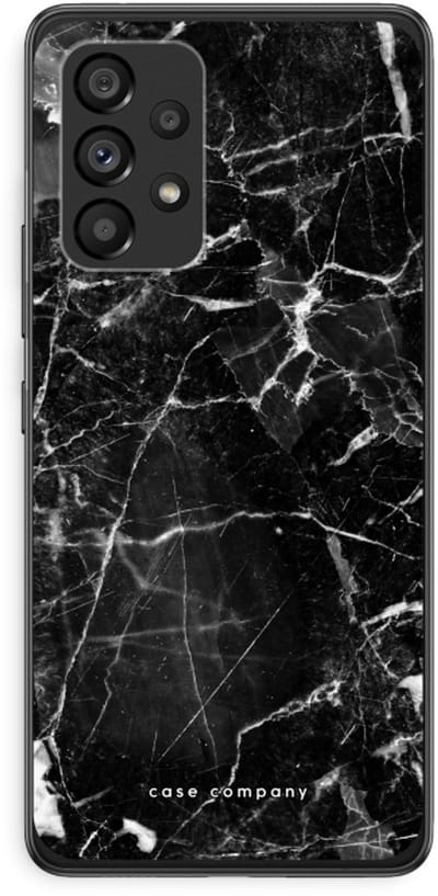 Case Company® - Hoesje geschikt voor Samsung Galaxy A53 5G hoesje - Zwart Marmer - Soft Cover Telefoonhoesje - Bescherming aan alle Kanten en Schermrand