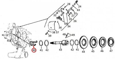 rms versnellingsbak voor scooter piaggio 50 vespa primavera 111589 / 4 versnellingsbak nieuw