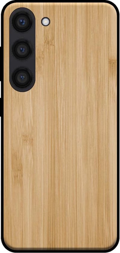 Smartphonica Telefoonhoesje voor Samsung Galaxy S23 Plus met houten look - backcover bamboo kunsthout hoesje - Bruin geschikt voor Samsung Galaxy S23 Plus