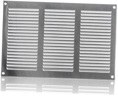 Ventilatierooster 300x200mm met Insectenhor - Metalen Roosters voor Toegang en Afvoer - Roestvrij Staal