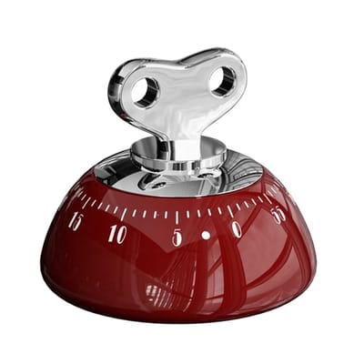 QTTVBTNA - Magnetische Timer - Mechanisch - Keuken Timer - 60 Minuten - Magneet Design - Gebruiksvriendelijk - Rood - 7.6x7.6x6.5 cm - 1 stuk
