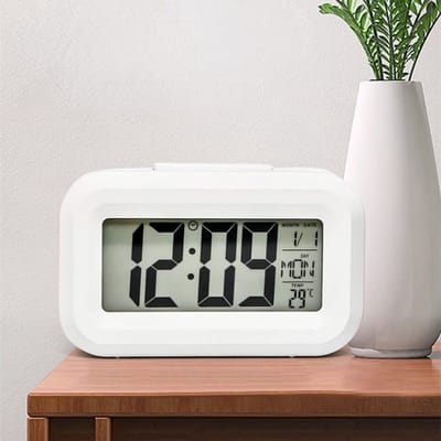 Allecto - LED-achtergrondverlichting - Digitale wekker - Temperatuurweergave - Ideaal voor kantoor - Slaapkamer decoratie - Handig voor reizen