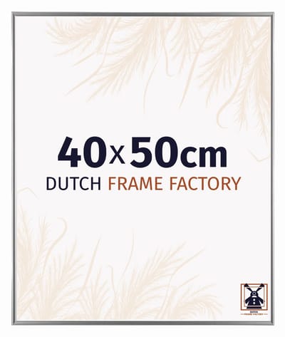 Fotolijst 40x50 cm - Kunststof - Zilver Hoogglans - Easy