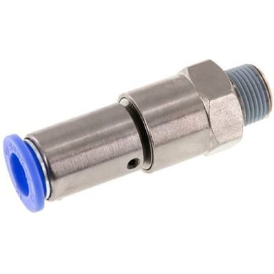 12mm & R3/8'' Hoge Snelheid Draaidoorvoer Insteek Buitendraad Vernikkeld Messing/PBT NBR