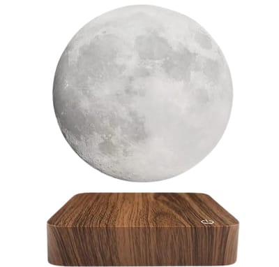 DIMICO - Nachtlamp - Maan lamp - Zwevende maanlamp - 3D LED - 360 graden rotatie - Touchbediening - 12V - 3 kleurtemperaturen