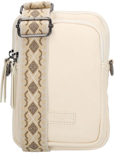 Beagles Malaga Crossbody Telefoontasje - Trendy Schouderband - Premium Leatherlook - Crème