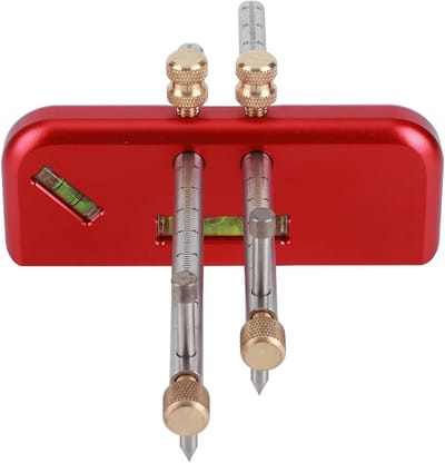 Lineaire Kraspen - Timmermansgereedschap - Precisiemarkering Hout - Aluminiumlegering - 12 cm - Rood