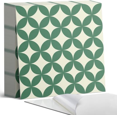 Coloray Plaktegels - Bladmotief in een gaas Zelfklevende Tegels - 20 cm x 20 cm - Groente Plaktegels - 20 stuks - Vierkant PVC Tegels - Plaktegels Badkamer - Plaktegels Vloer - Vinyl Tegels Zelfklevend - Wandtegel Zelfklevend