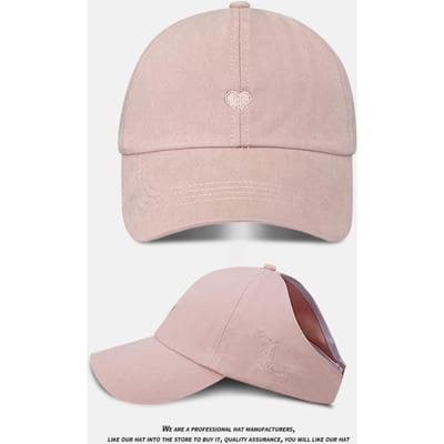 Dames Paardenstaart Baseballpetten Mode Dames Kruislings Rommelige Knot Snapback Pet Outdoor Sporten Verstelbaar Ademend Trucker Petten (Pink,Adjustable&Adult (54-60cm)) roze