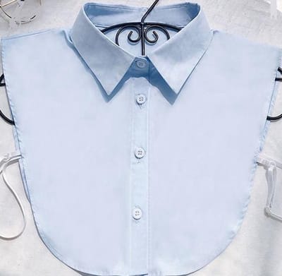 Jumada's - Dames Blousekraag - Verstelbare PuntKraag - Lichtblauw - Zacht blauw - Baby blauw"