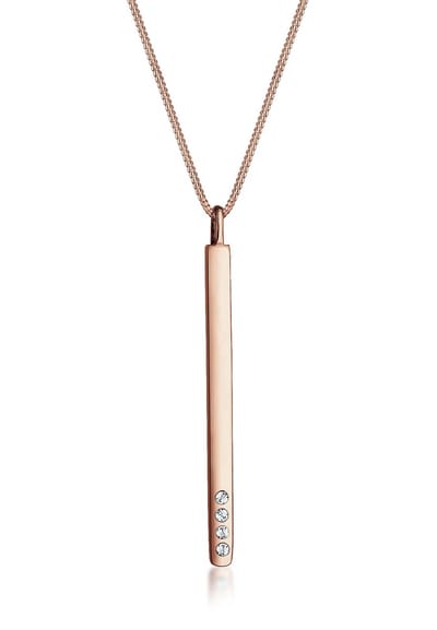 Elli - Halsketting - Dames Y-ketting met hanger staf en kristallen in 925 sterling zilver 45 cm lang - Dames