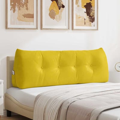 vidaXL - Rugkussen - Geel - 140 - x - 24 - x - 50 - cm - Fluweel