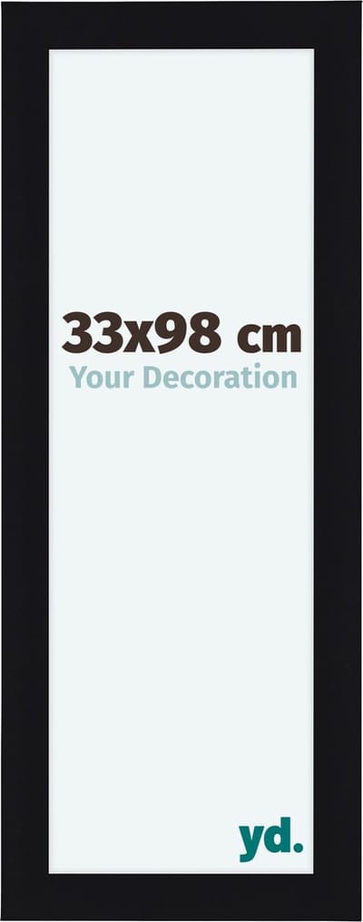 Your Decoration - Fotolijst 33x98 cm - MDF - Zwart Hoogglans - Como