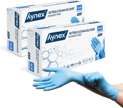 Hynex Nitril handschoenen maat M - Set van 2 - Blauw - 100/doos - 3,5gram - Poedervrij - Wegwerp Handschoenen